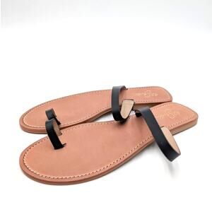 42 Gold Zola Slide Sandal Open Round Toe Women's Black Size US9.5 EU40